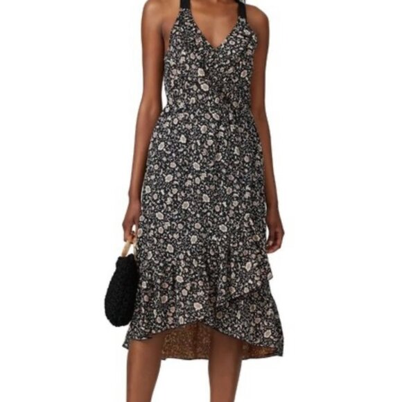 Scotch & Soda Maison Scotch Ruffled Midi Floral Summer Dress Casual Boho Chic - Picture 2 of 6